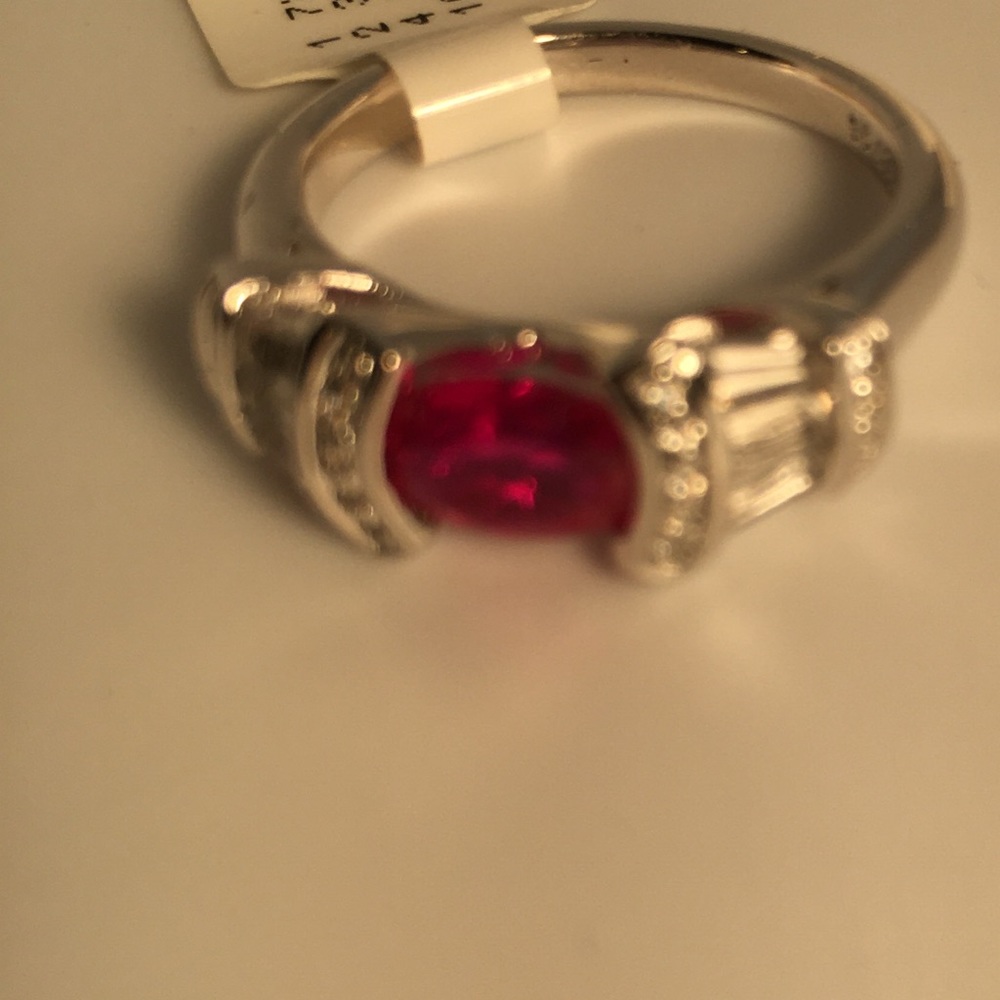 Created Ruby Ring With Begets And Pendant - image 3